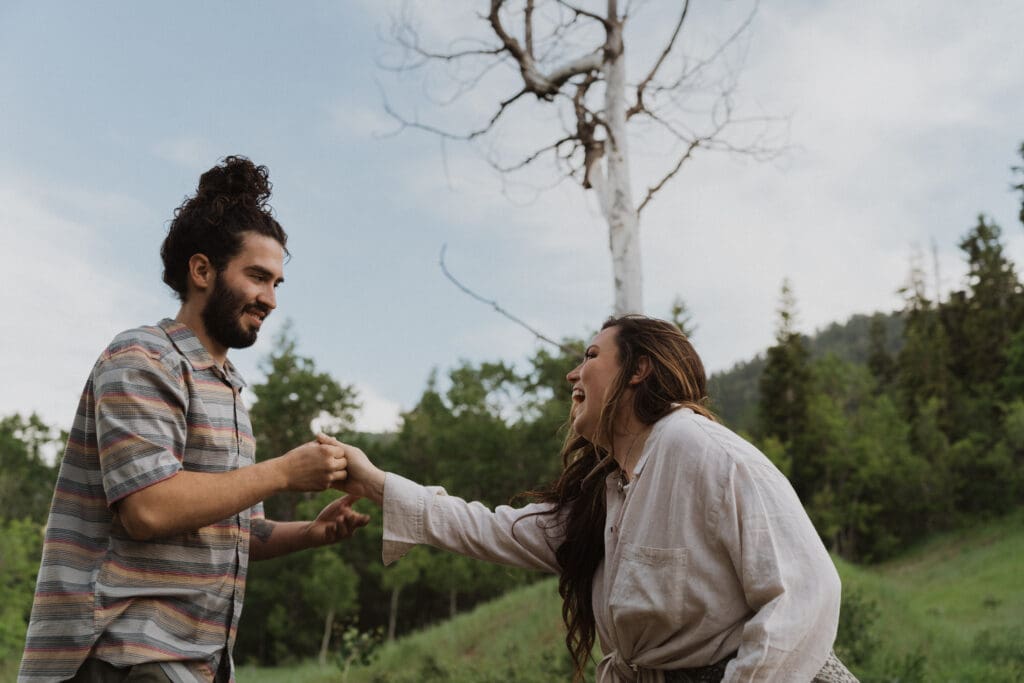 Utah Snowbasin Engagement Photos