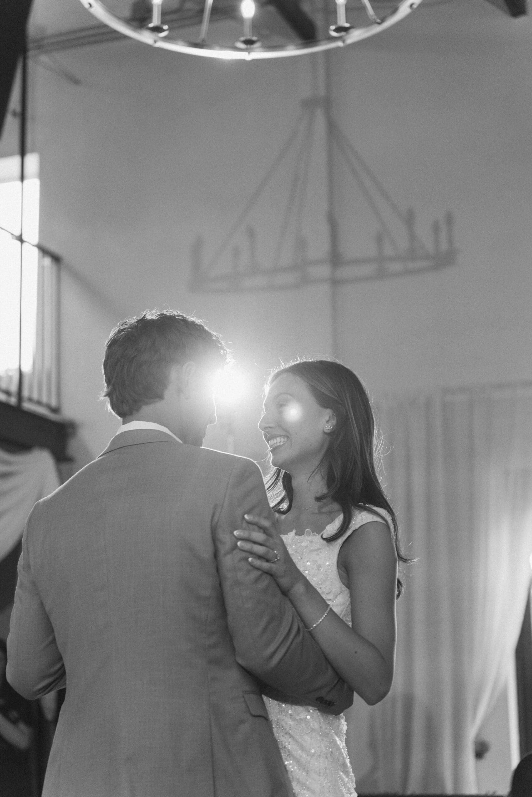 Bride and groom first dance